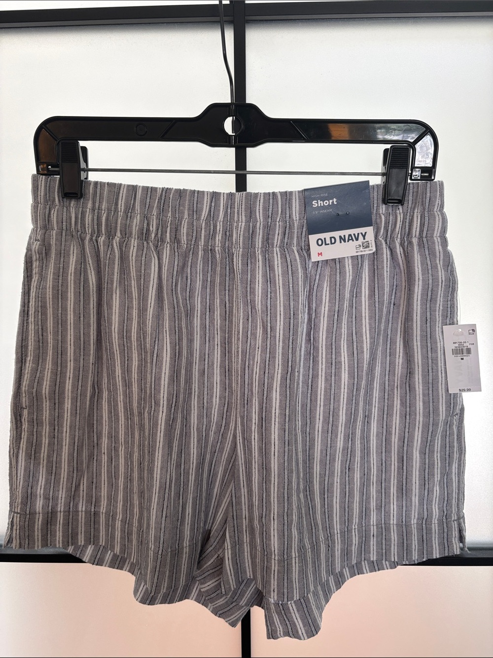 Old Navy Blue and White Vertical Stripe Shorts